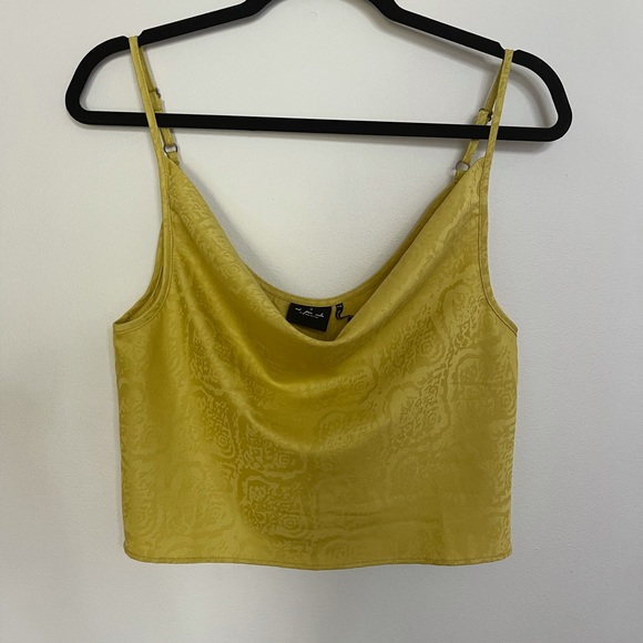 Urban Outfitters Tops - Urban Outfitters Cropped Mustard Cowl Neck Tank